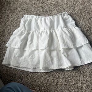 White Tiered Women's Skirt